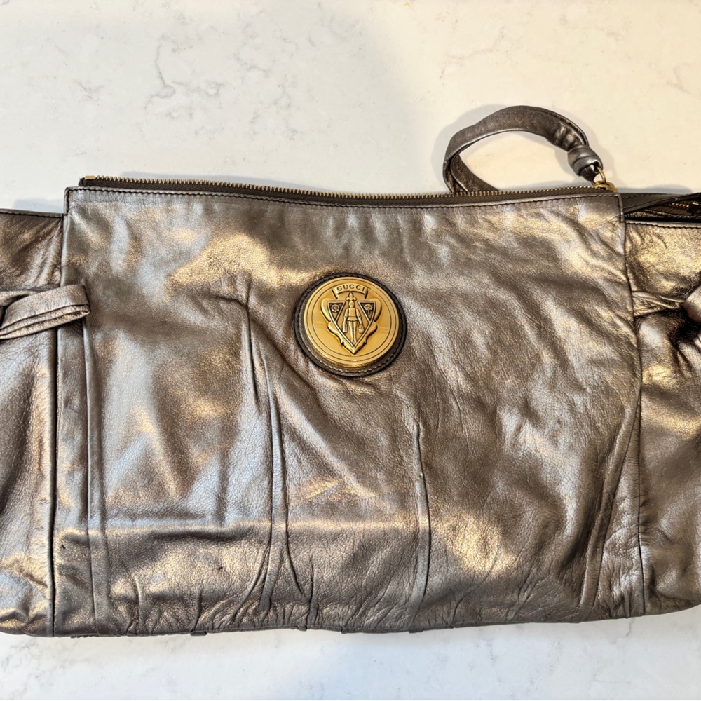 Gucci Metallic Gold Clutch